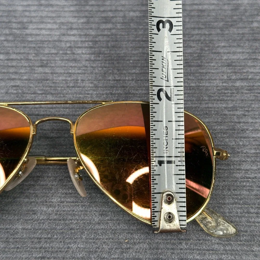 Ray-Ban Aviator Gold Metal Frame Y2K Sunglasses Green Lens RB3025 Classic 58mm